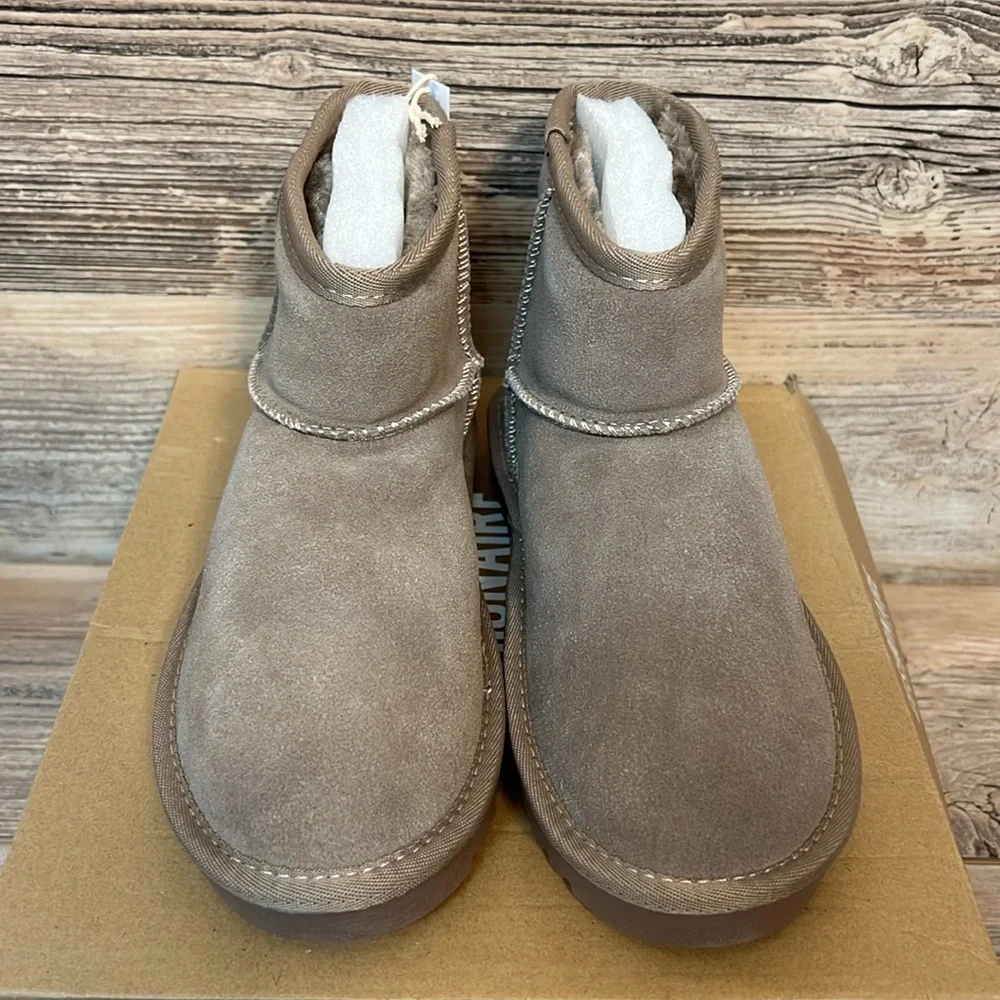Cushionaire Hipster Cozy Ankle Boot in Taupe, New!